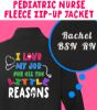 Medical Apparel Hub - personalized pediatric nurse i love my job zip up jacket