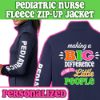 Medical Apparel Hub - personalized pediatric nurse making a big difference zip up jacket