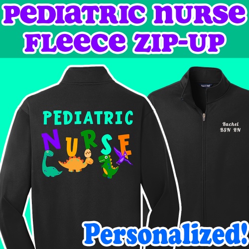 Medical Apparel Hub - personalized pediatric nurse dinosaurs zip up jacket