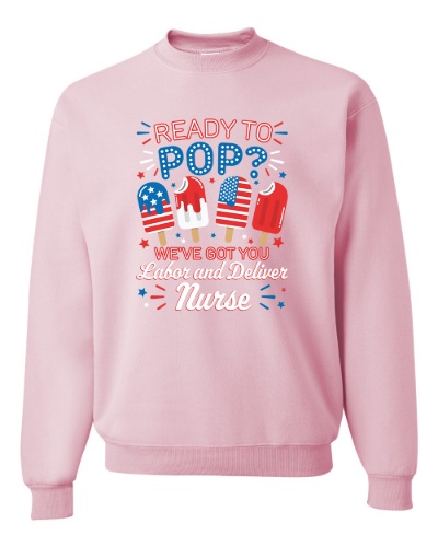 Medical Apparel Hub - ready to pop crewneck sweatshirt