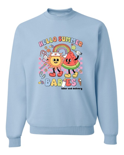 Medical Apparel Hub - summer babies crewneck sweatshirt
