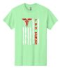 Medical Apparel Hub - ld vertical american flag tee