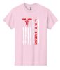 Medical Apparel Hub - ld vertical american flag tee
