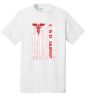 Medical Apparel Hub - ld vertical american flag tee