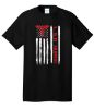 Medical Apparel Hub - ld vertical american flag tee