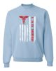 Medical Apparel Hub - ld vertical american flag crewneck sweatshirt