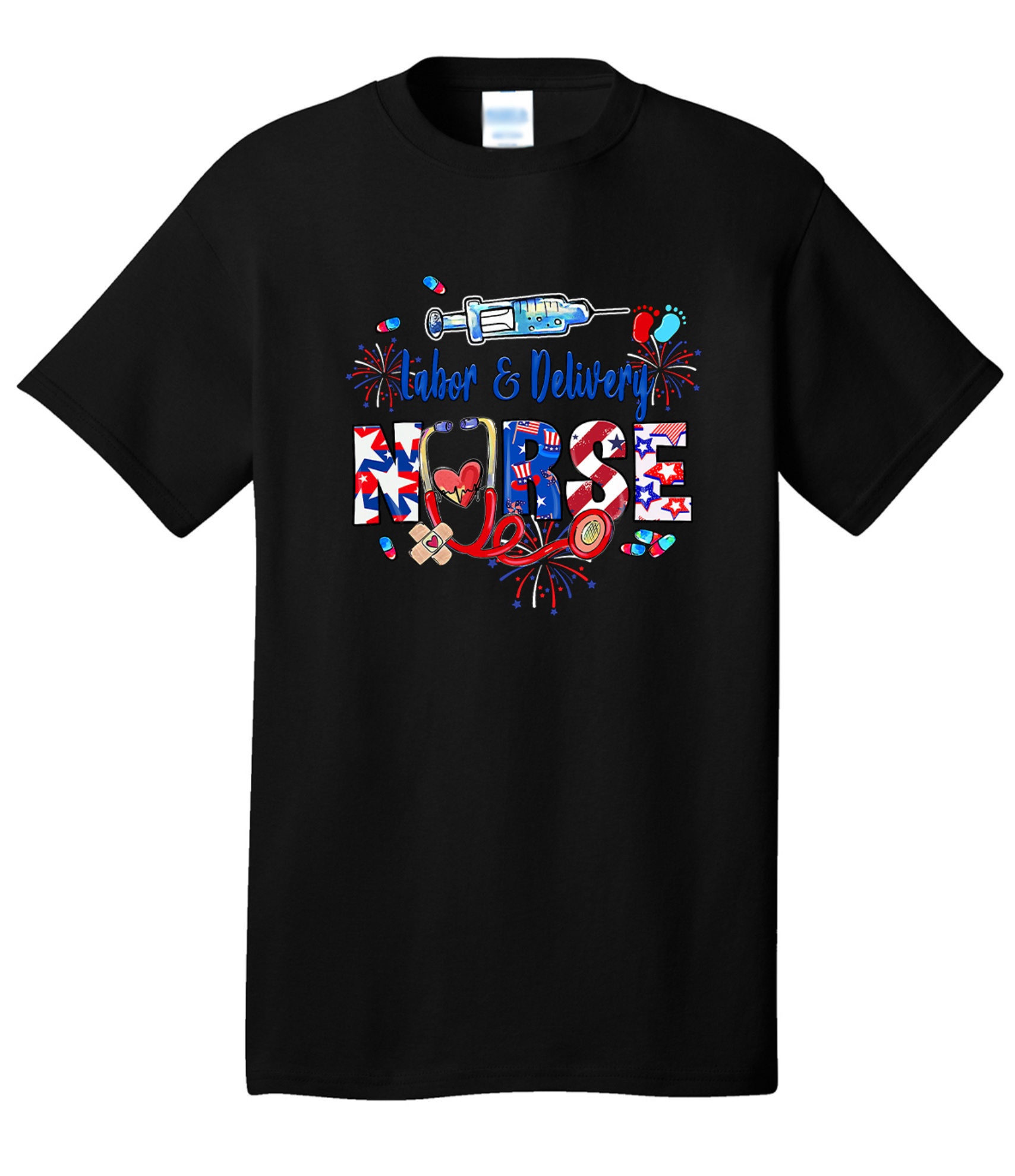 Medical Apparel Hub - 4th of july fireworks tee
