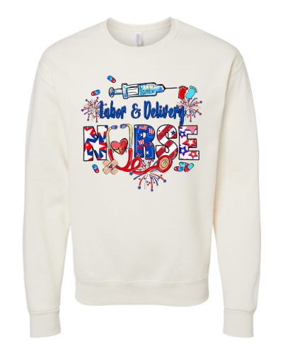 Medical Apparel Hub - 4th of july fireworks crewneck sweatshirt