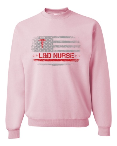 Medical Apparel Hub - ld american flag crewneck sweatshirt