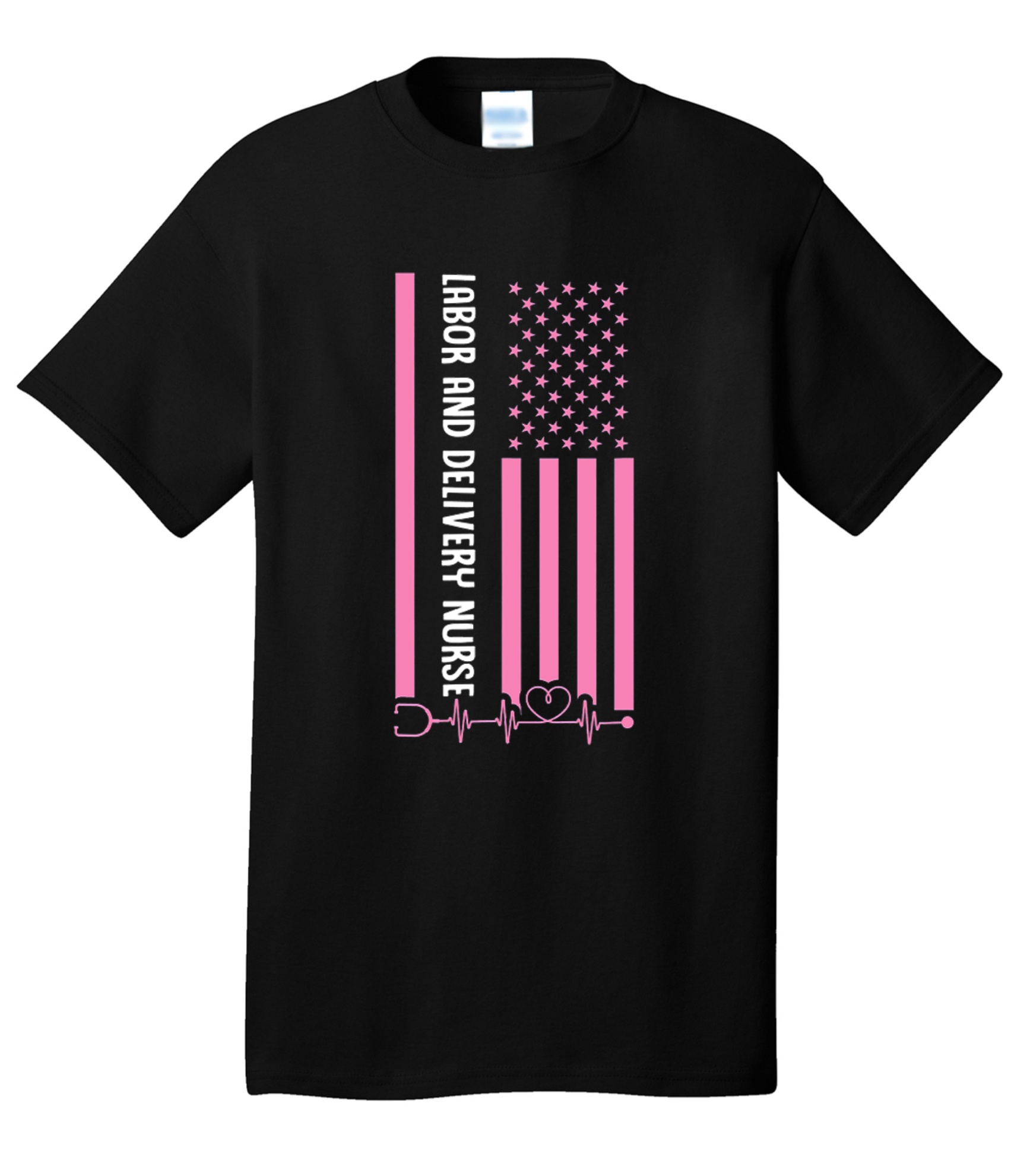 Medical Apparel Hub - pink flag tee