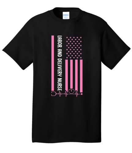 Medical Apparel Hub - pink flag tee
