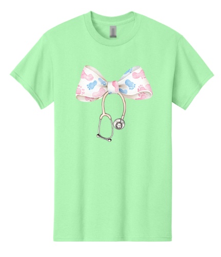 Medical Apparel Hub - coquette bow tee